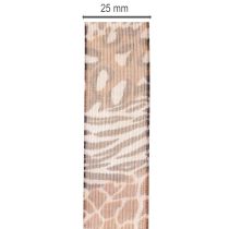 Product Dekorative Ribbon with Leopard Print 25mm x 20m Polyester Gift and Craft Band