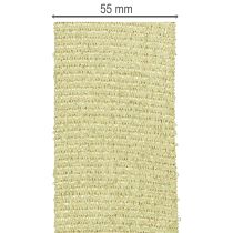 Product Glitter Decorative Ribbon 55mm x 15m Light Green Polyester with Wired Edge