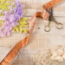 Product Autumn Decorative Ribbon with Leaf Pattern, 25mm x 18m, Polyester