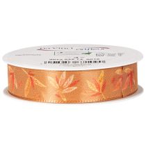 Product Autumn Decorative Ribbon with Leaf Pattern, 25mm x 18m, Polyester