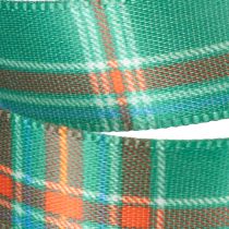 Product Checkered Ribbon for Christmas Gifts, 15mm x 20m, Red-Green-White Polyester