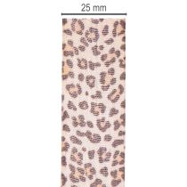Product Decorative Leopard Print Ribbon Polyester 25mm x 18m