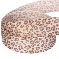 Product Decorative Leopard Print Ribbon Polyester 25mm x 18m