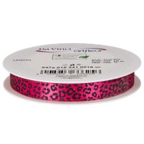 Product Dekorative Pink Leopard Print Ribbon Polyester 15mm x 18m