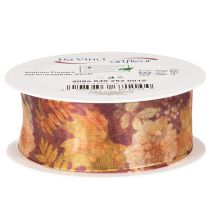 Product Organza Ribbon with Autumn Floral Design 40mm x 15m