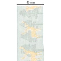 Product Fabric Gift Ribbon with Reindeer and Trees 40mm x 18m