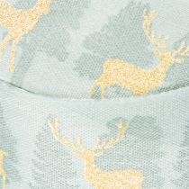 Product Fabric Gift Ribbon with Reindeer and Trees 40mm x 18m