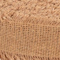 Product Cotton Decorative Fringe Ribbon 40mm Brown 30m