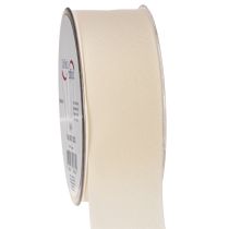Product Decorative Velvet Ribbon 40mm x 20m Cream for Crafts and Gift Wrapping