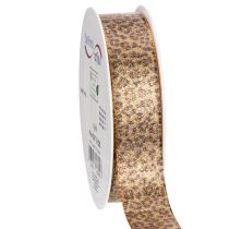Product Leopard Print Ribbon 25mm x 20m for Indoor Decorations and Crafts