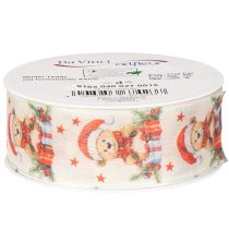 Product Fabric Gift Ribbon with Christmas Bear Design 40mm x 15m
