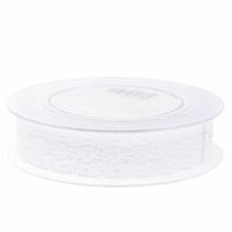 Product Lace ribbon white 20mm 20m