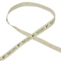 Product Gift ribbon deco ribbon cotton cream nature 15mm 20m