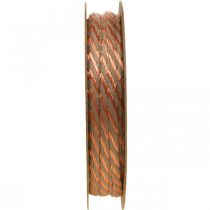 Cord, decorative ribbon, jewelry cord Copper-natural colors L20m Ø4cm