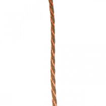 Cord, decorative ribbon, jewelry cord Copper-natural colors L20m Ø4cm
