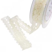 Product Lace Ribbon Wedding Decor Romantic Cream White W35mm L20m