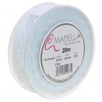 Product Ribbon with lace, wedding decoration, deco ribbon White W35mm L20m