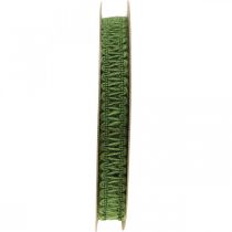 Jute ribbon for decoration, natural gift ribbon, decorative ribbon green 15mm 15m