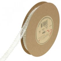 Product Deco ribbon jute, natural gift ribbon cream white 15mm 15m
