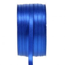 Decorative ribbon blue 6mm 50m