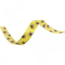 Product Deco ribbon spring yellow, ribbon with bees B15mm L20m