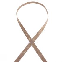 Product Velvet ribbon Happy Easter decorative ribbon brown 15mm 5m