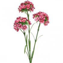 Product Artificial Sweet William Pink artificial flowers carnations 55cm bundle of 3pcs