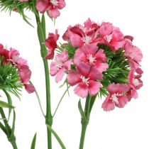 Product Artificial Sweet William Pink artificial flowers carnations 55cm bundle of 3pcs