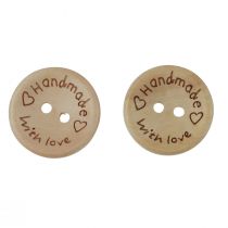 Product Craft supplies button wooden button saying Ø2cm natural 220pcs