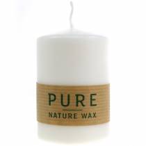 Product PURE Nature Safe Candle Pillar Candle Stearin, Rapeseed Wax 90/60mm White 1 pc