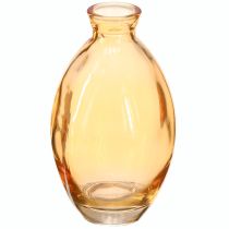Product Bulbous vase glass mini vases orange Ø7cm H12cm 6 pcs