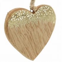 Product Christmas decoration star / heart / tree, wooden pendant, Advent decoration H10/12.5cm 3pcs