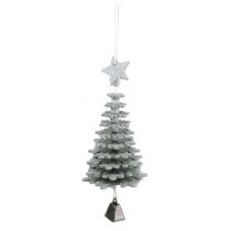 Product Hanging Decoration Christmas Tree with bell Silver 29cm