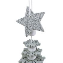 Product Hanging Decoration Christmas Tree with bell Silver 29cm