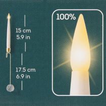 Product Tree candles LED stick candles with crystal yellow light 31cm 10 pieces