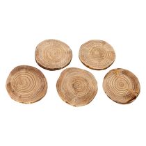 Product Natural Round Wood Slices for Crafting and Decoration, 6cm, 300g