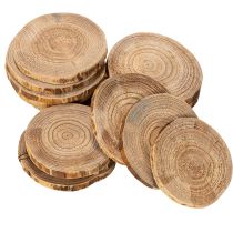 Product Natural Round Wood Slices for Crafting and Decoration, 6cm, 300g