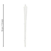 Product Tree decoration icicle glass decoration for hanging 19cm 3 pieces