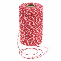 Cord red / white 220m
