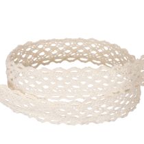Product Cotton lace ribbon for decoration and handicrafts, 15mm wide, 10m long