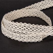 Product Cotton lace ribbon for decoration and handicrafts, 15mm wide, 10m long