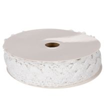 Product Decorative lace ribbon, fine cotton trim for handicrafts, 15mm wide, 10m long
