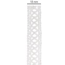 Product Cotton Lace Ribbon for Creative Decoration 18mm x 10m White