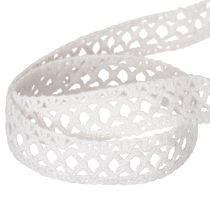 Product Cotton Lace Ribbon for Creative Decoration 18mm x 10m White