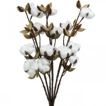 Product Cotton branch Artificial deco branch cotton 61cm 3pcs