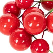Product Artificial Red Berry Mini Christmas Balls on Wire 2cm 48 Pieces