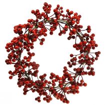Berry Wreath Red Artificial Plants Red Christmas Ø30cm