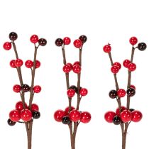 Product Artificial Red Berry Branches, 15cm, Set of 6