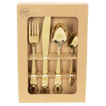 Product Gold-Colored Stainless Steel Cutlery Set, 16 Pieces, in Gift Box