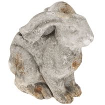 Product Flower pot Easter rabbit Cast stone Antique style Grey H27cm